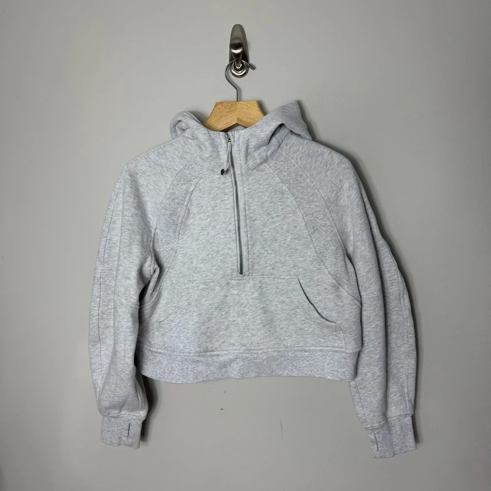 Lululemon Scuba Half Zip Oversized Hoodie Hooded Sweatshirt Gray XS/S *s
